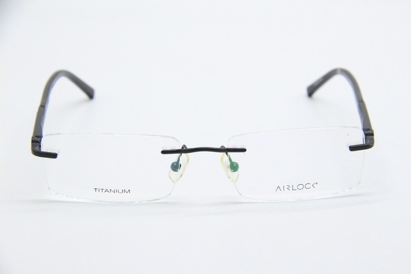 AIRLOCK PRESTIGE 201 001 BLACK AUTHENTIC EYEGLASSES FRAMES 53-18 gallery