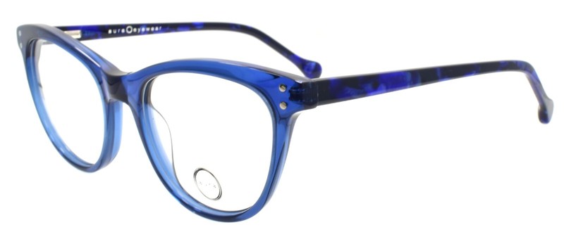 Aura Eyewear Lucille Women’s Eyeglasses Frames Acetate 50-18-145 Blue