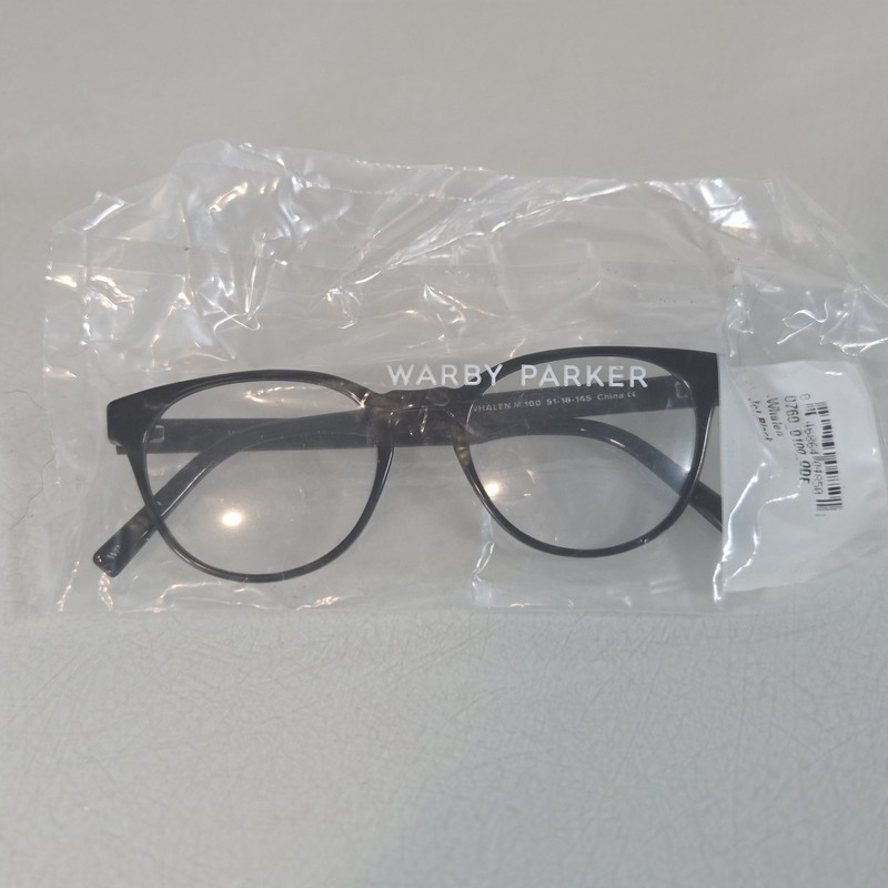 Warby Parker Whalen M 100 Jet Black Eyeglasses Frame 51-18-145