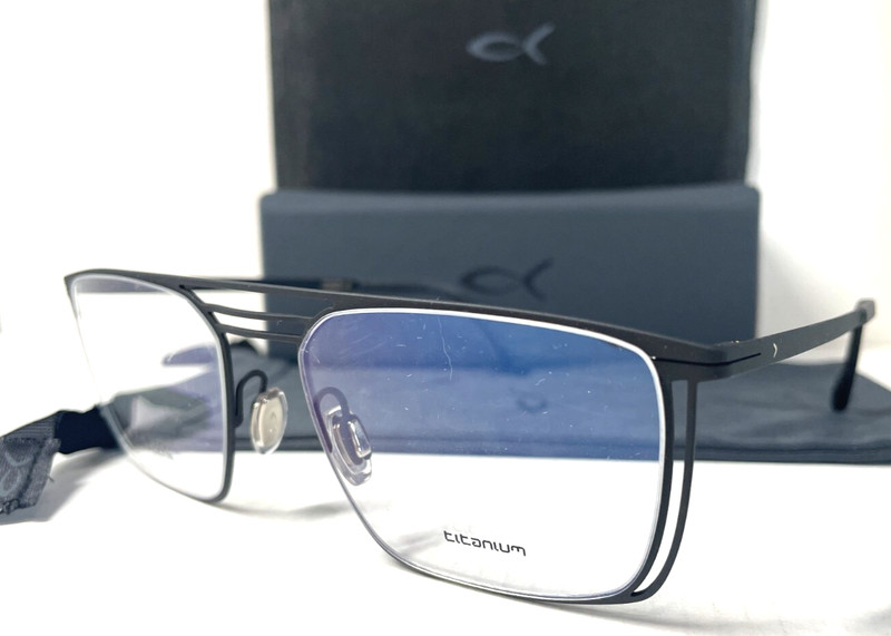 NEW BLACKFIN PORT DOUGLAS BF973 COL.1069 MATTE BLACK AUTHENTIC EYEGLASSES 55-18