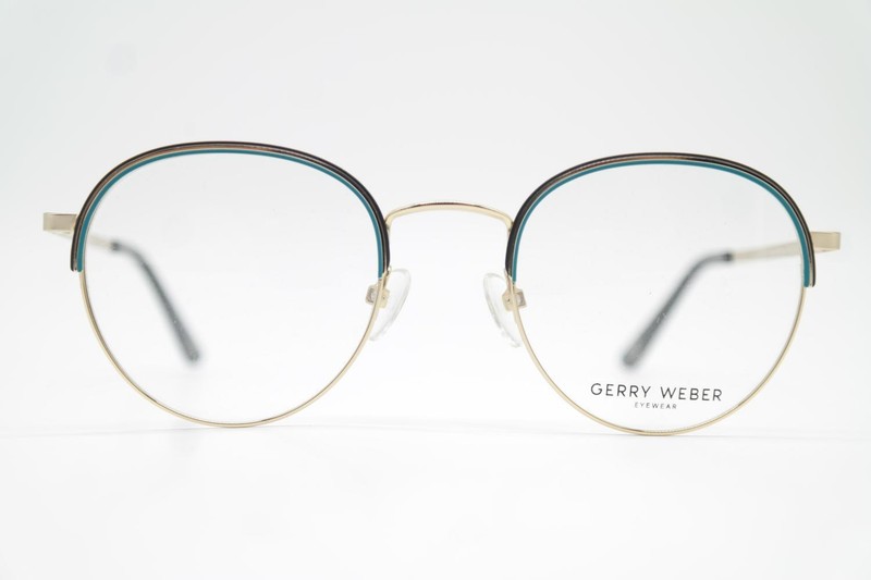 Gerry Weber GW 1229 Gold Blue Oval Eyeglasses Frame New
