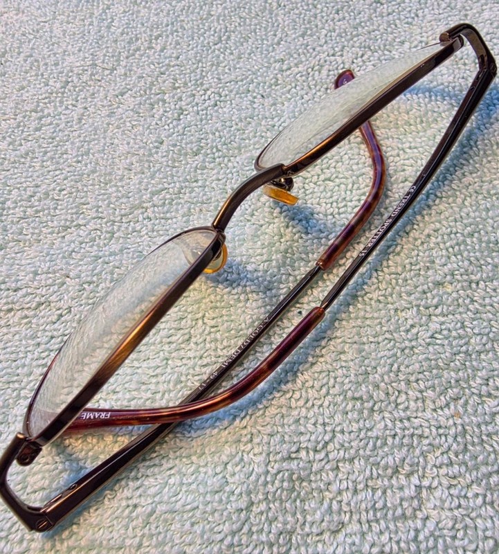 Vintage 90s Trend Spotter 15 Eyeglasses Frames Antique Gold/Demi 49-17 w/ Case gallery