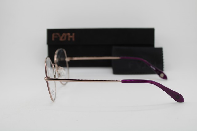 NEW FYSH 3732 S207 PURPLE GOLD GUNMETAL AUTHENTIC EYEGLASSES 52-19 gallery
