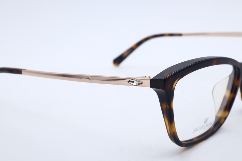 Swarovski SK5314-F 052 Havana Plastic Cat Eye Optical Eyeglasses Frame 54-14-140 gallery