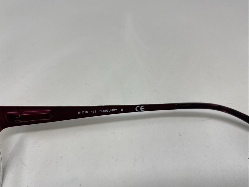 Rims Eyewear R3 1069 Burgundy 51-16-135 Metal Half Rim Eyeglasses Frame QA61 gallery