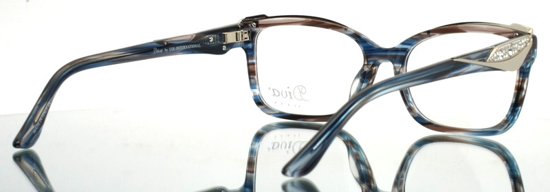 DIVA 5571 C.704 Blue Brown Womens Rectangle Eyeglasses 55-17-140 B:37 A gallery