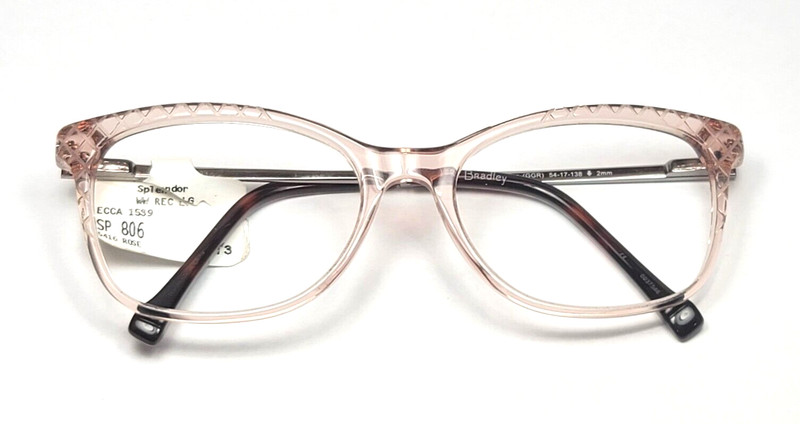 VERA BRADLEY TAVIA GARDEN GROVE CLEAR PINK SILVER EYEGLASSES FRAMES 54-17-138