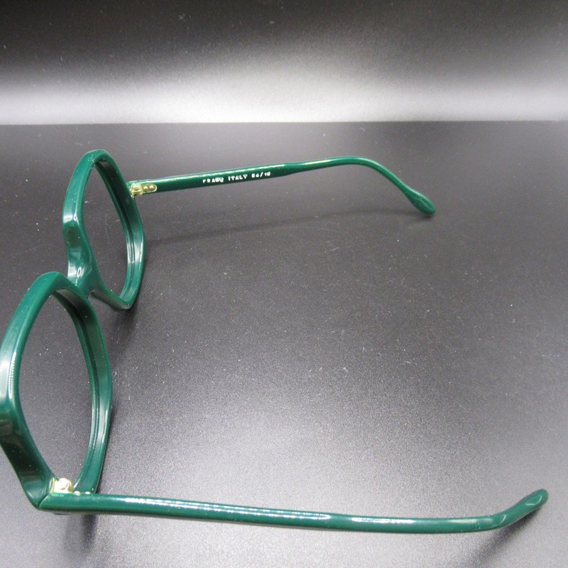 VOLTA Italy Vintage Green Eyeglass Frames 54/16 Full Rim Plastic Retro Style gallery