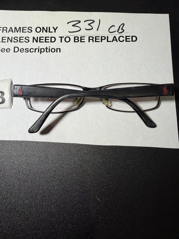Ralph Lauren Polo 1083 9038 Authentic Eyeglasses Black Red Frames Only 54-17-135 gallery