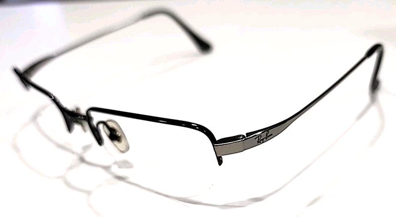 Ray Ban RB8632 1074 Black Metal Titanium Half Rim Eyeglasses Frame 52-18 140