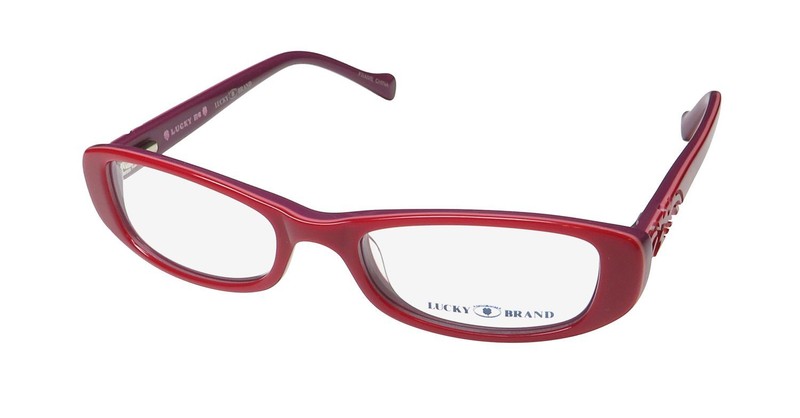 NEW LUCKY BRAND SPARK PLUG EYEGLASS FRAME FULL-RIM RED 46-16-125 RECTANGULAR