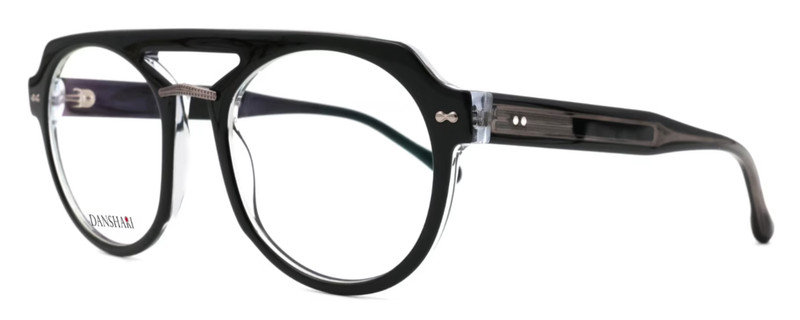 DANSHARI GIGOLO AUNT/R DA07503AM BLACK CRYSTAL /SILVER EYEGLASSES 54-20 JAPAN! gallery