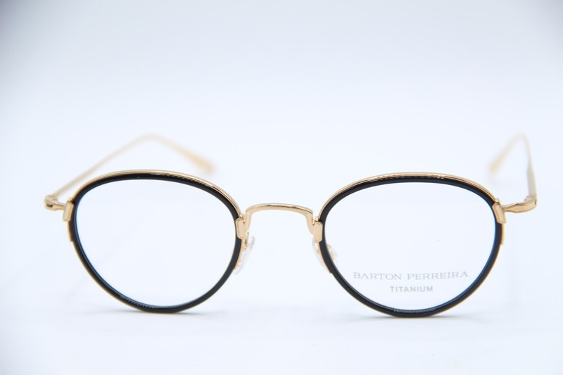NEW BARTON PERREIRA AINO BLA/GLD BLACK GOLD AUTHENTIC FRAMES EYEGLASSES 48-24 gallery