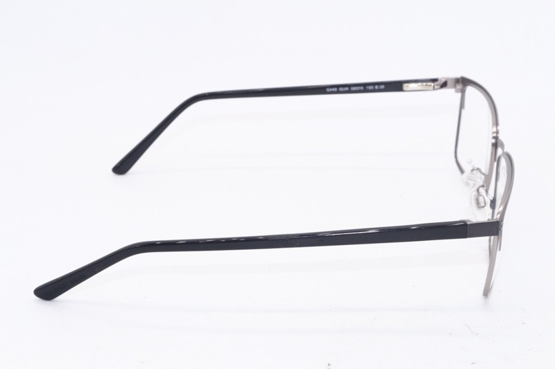 NEW GEOFFREY BEENE XL G449 GUN GUNMETAL BLACK AUTHENTIC FRAMES EYEGLASSES 58-18 gallery