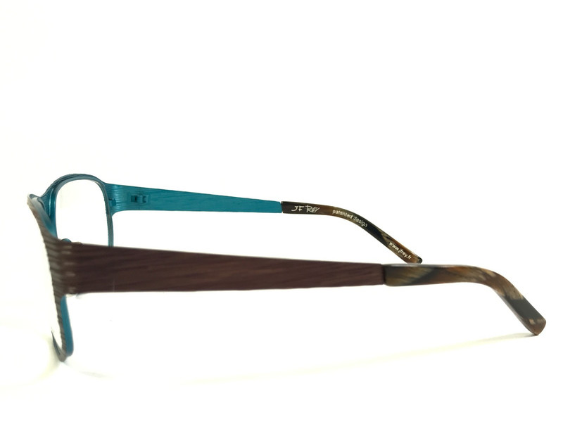 J.F. Rey Eyeglasses Frames JF2473 9020 Brown Turquoise Blue Ribbed 55-18-125 gallery