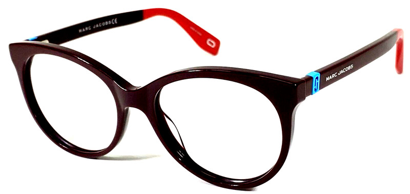 MARC JACOBS 350 LHF Burgundy Merlot Red Designer Eyeglasses Frame 52-17-145