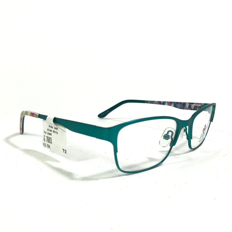 Indi KG7003 TL Kids Girls Eyeglasses Frames Teal Blue Cat Eye Full Rim 47-15-120 gallery