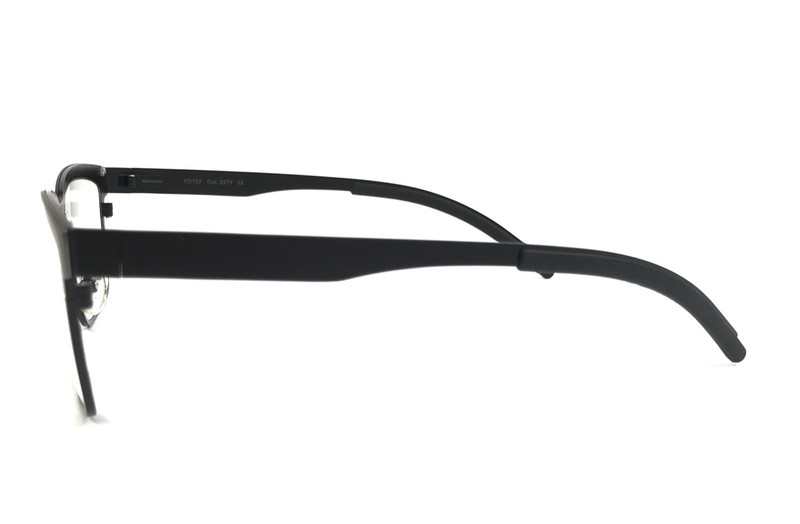Tom Davies Eyeglasses Frames TD757 Col. 2279 Matte Black Gray Square 54-18-140 gallery