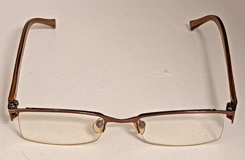 Takumi 9680 Eyeglass Frames 51/19 135 Brown Half Rim Patented Technology W/Case