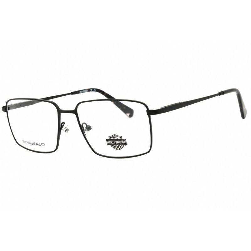 Harley Davidson Men’s Eyeglasses Matte Black Titanium Full Rim Frame HD50103 002