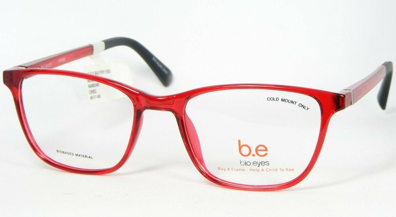NEW W/ TAG Bio Eyes B.E BE42 POPPY CRED CRYSTAL RED EYEGLASSES FRAME 49-17-140mm