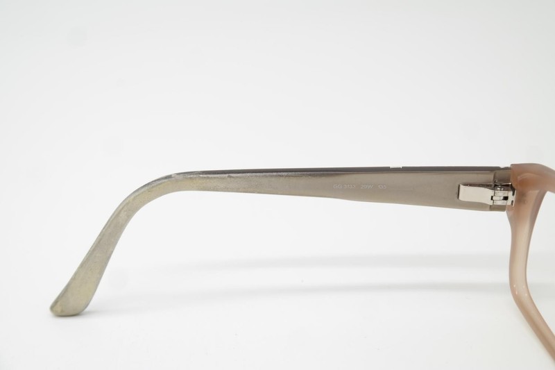 Gucci GG 3133 Brown Silver Gray Oval Eyeglasses Frame gallery
