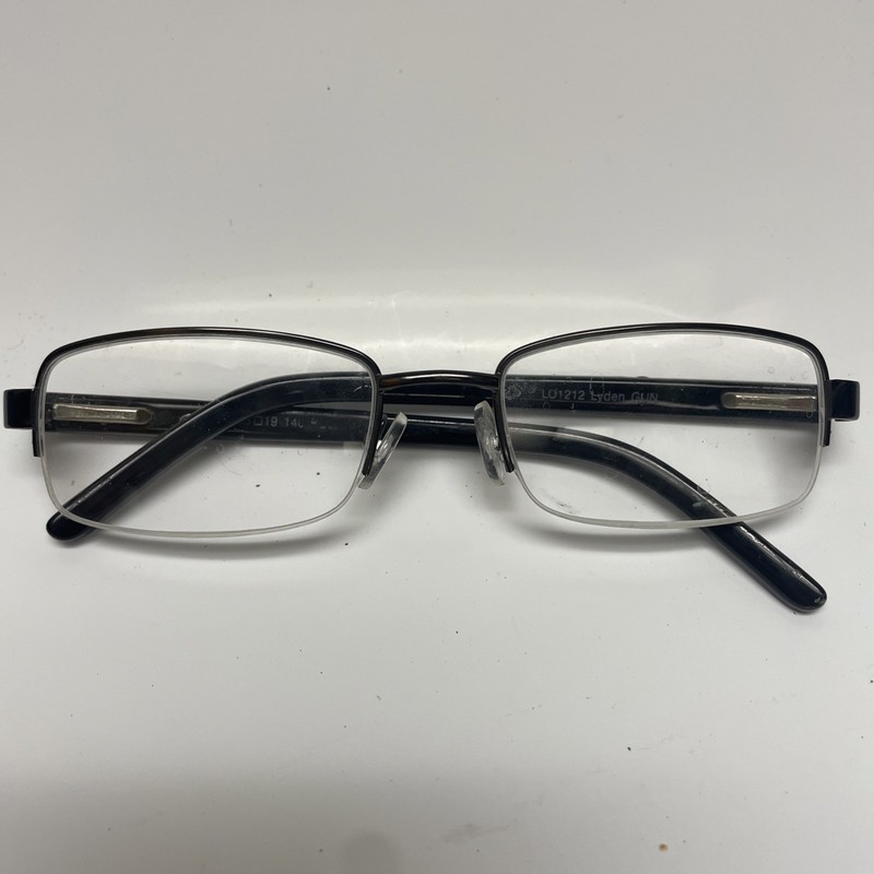 Lot 1212 Lyden Gun Black Plastic and Metal Eyeglass Frames with Case