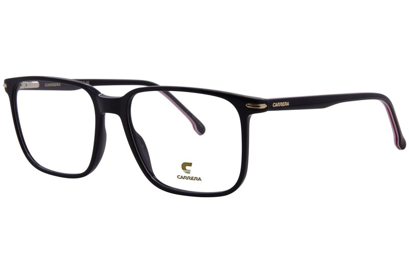 Carrera 374/US OIT Eyeglasses Men's Black/Red Full Rim Rectangle Shape 58mm