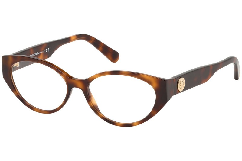 Roberto Cavalli RC5100 052 Brown Tortoise Plastic Eyeglasses 53-15-140 Cat Eye