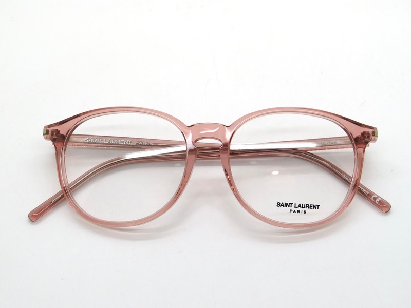 SAINT LAURENT SL106/F 005 Pink Transparent Authentic 52mm Eyeglasses gallery