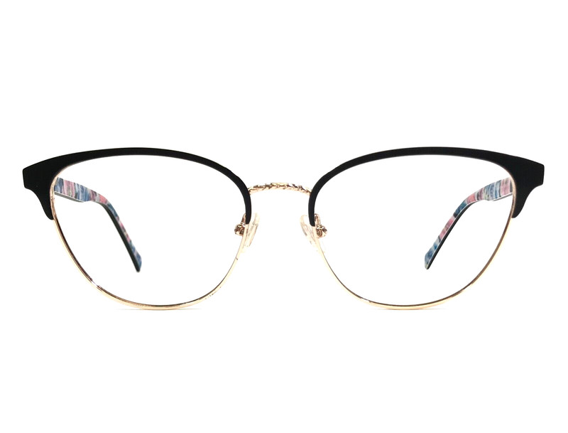 Vera Bradley Eyeglasses Frames Jennie Garden Grove GGR Black Pink Gold 53-18-140
