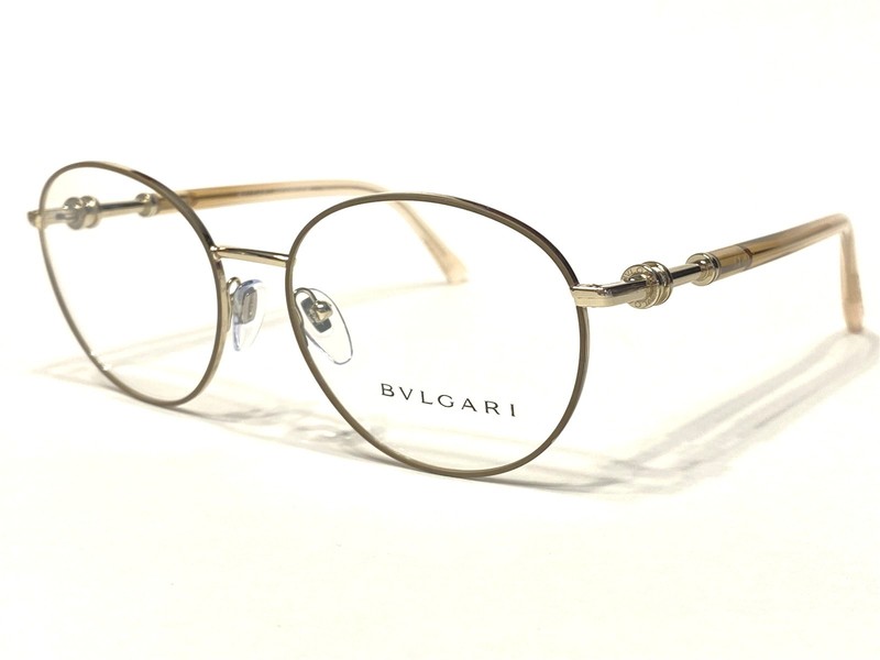 Women’s Bvlgari Eyeglasses Frames BV2207 2037 Brown & Gold Round 54/17~140 NEW