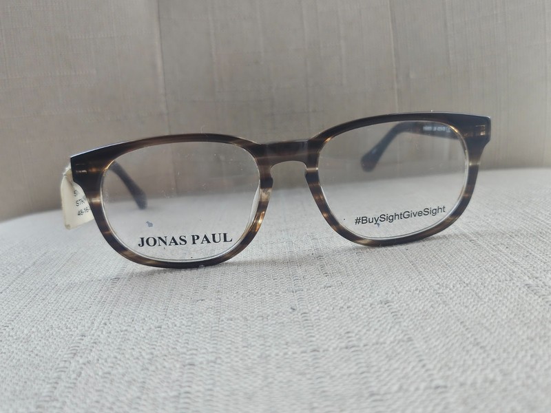 Jonas Paul Young Kid Eyeglasses Frame Striped Maple Ryan/Ruth Glass Eyewear $76 gallery