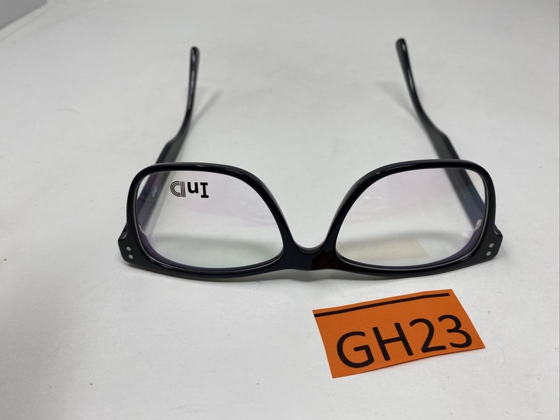 InD EYEWEAR 375 C1 53/17/145 GLOSSY BLACK EYEGLASSES FRAME GH23 gallery