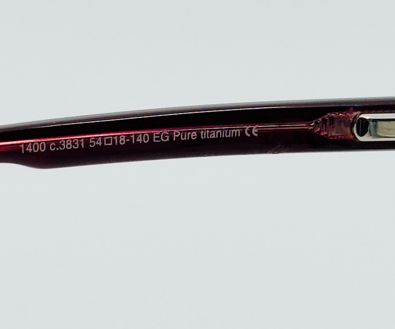 NEW PRODESIGN 1400 3831 Burgundy Mint Square Full Rim Eyeglasses 54-18-140 B:39 gallery
