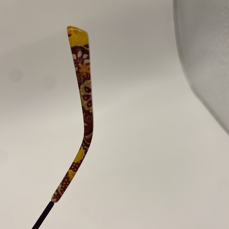 Vera Bradley Eyeglasses Frames Only Paige Purple Bali Gold BGD Floral 47-17-130 gallery