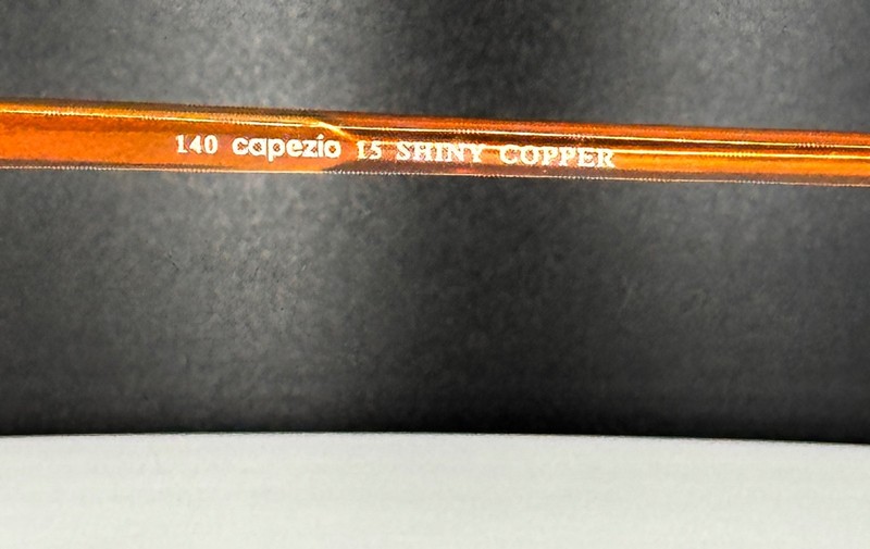 VTG CAPEZIO 15 SHINY COPPER Womens Classic Oval Full Rim Eyeglasses FRAMES ONLY gallery