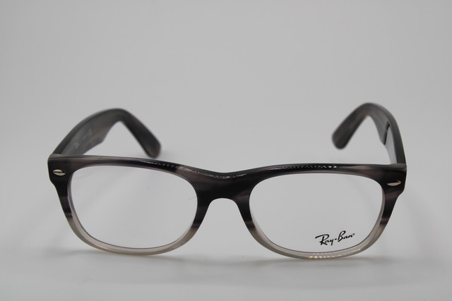 NEW RAY-BAN RB 5184 8106 GREY BLACK HORN AUTHENTIC EYEGLASSES 52-18 gallery