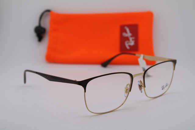 NEW RAY-BAN RB 5421 2905 BROWN GOLD GUNMETAL AUTHENTIC EYEGLASSES 54-18 gallery