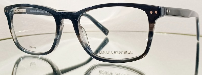 BANANA REPUBLIC BR108 XOW Eyeglasses BLACK GREY HORN New Plastic 53-18-145