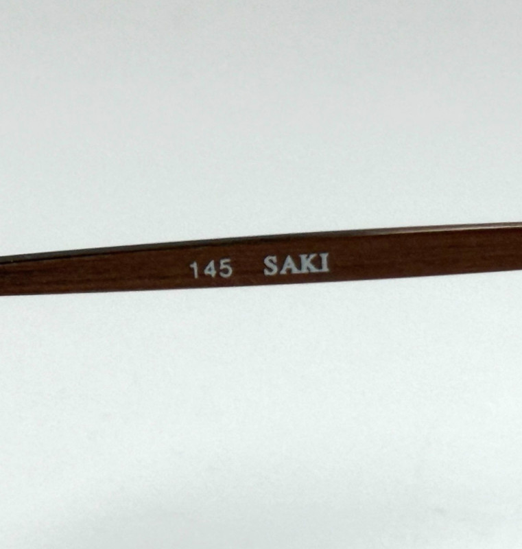 SAKI Japan Mod 586 Eyeglasses Frame Only 49-21-145 Full Rim Bronze Round gallery