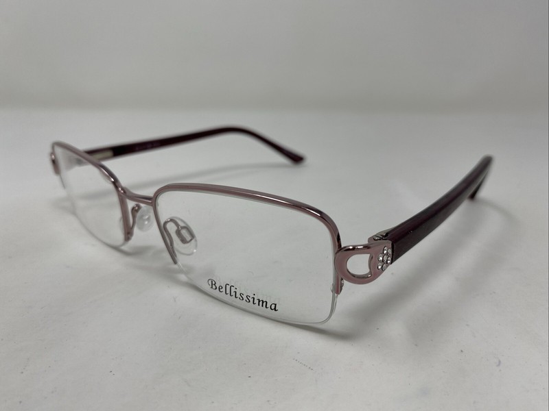 Bellissima BL 1032BL 3113 51-17-135 Pink Metal Half Rim Eyeglasses Frame /R71 gallery