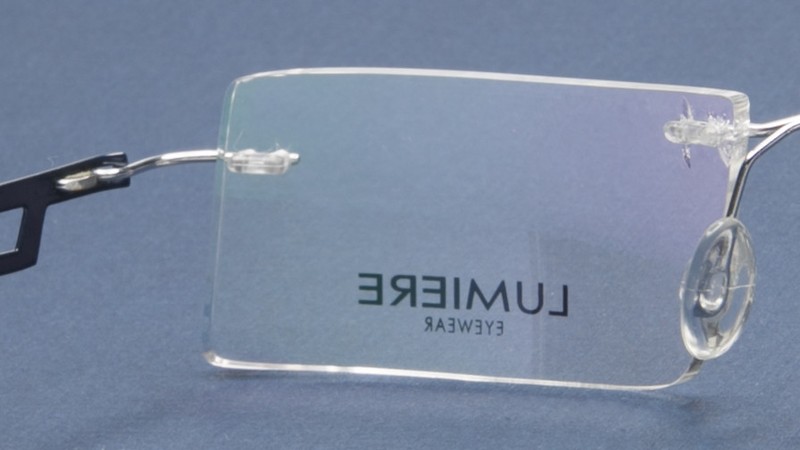 NEW LUMIERE EYEWEAR ITALY 6042 COL.3 SILVER EYEGLASSES RIMLESS 49-17-135 B25mm gallery