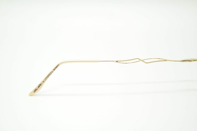 Vintage Alpina VV05 3 9512 Gold Multicolored Semirimless Glasses Frame NOS gallery