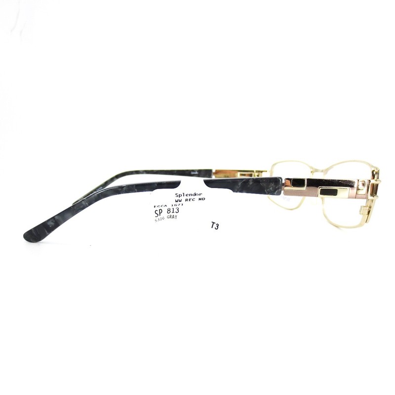 SPLENDOR SP 813 GR Gold Womens Rectangle Eyeglasses 53-16-135 gallery