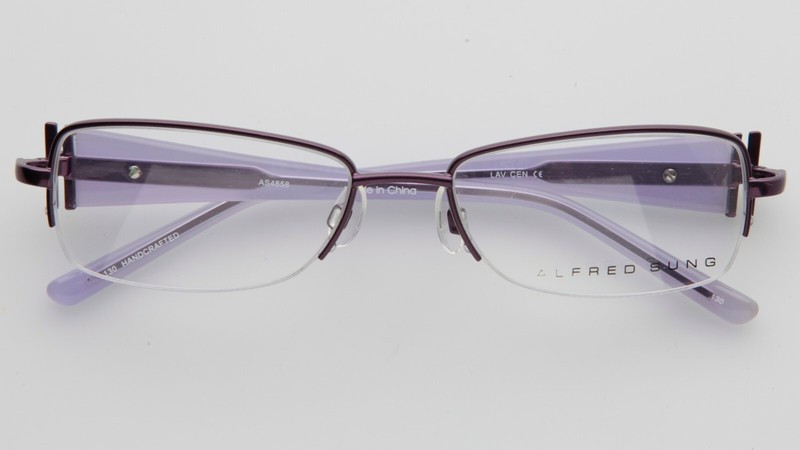 NEW ALFRED SUNG AS 4858 LAV CEN LAVENDER EYEGLASSES GLASSES AS4858 51-18-130mm gallery