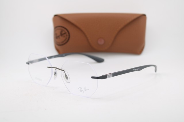 NEW RAY-BAN RB 8765 1000 GUNMETAL GREY AUTHENTIC EYEGLASSES 53-17