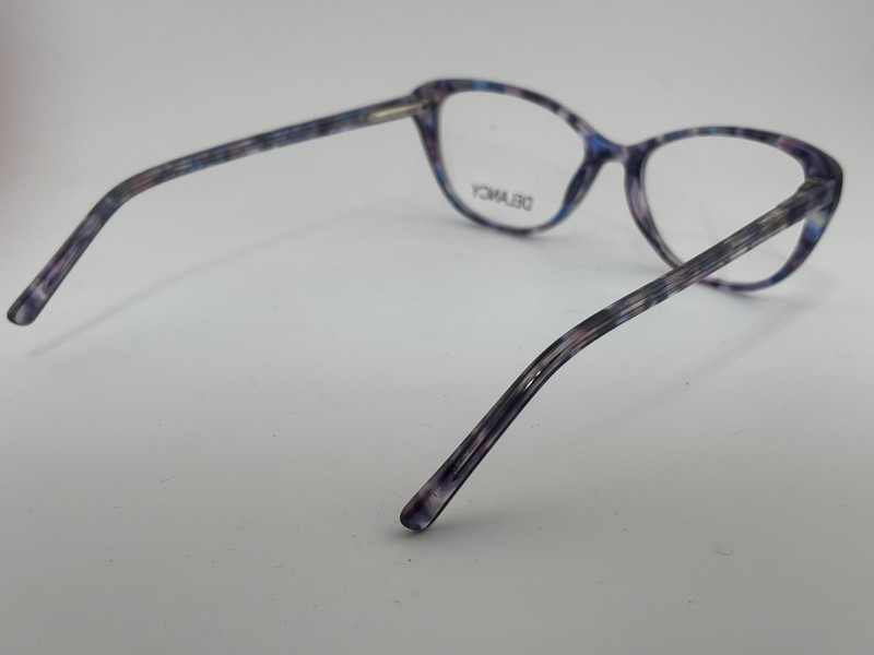DELANCY DEL 159 Purple Blue Marble 50-15-135 Plastic Glasses Frames gallery