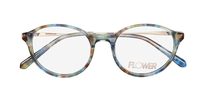 NEW FLOWER 6047 EYEGLASS FRAME FULL-RIM BLUE 460 WOMENS 50-18-140 PLASTIC OVAL gallery