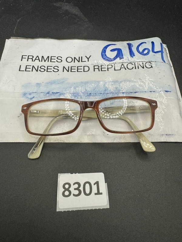 Ray Ban RB 5162 2361 Rectangle Brown Eyeglasses Optical Frames 52-16-140 11002